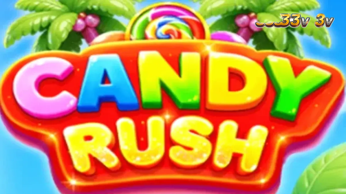 Tampilan visual cerah dan penuh warna dari slot Candy Rush dengan simbol permen yang menggugah selera.